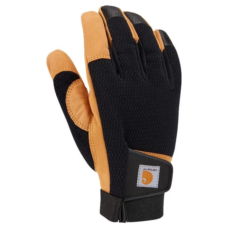 Guantes de agarre Carhartt para hombre interiores/exteriores negros/amarillos XL 1 par Foto 1 de 1