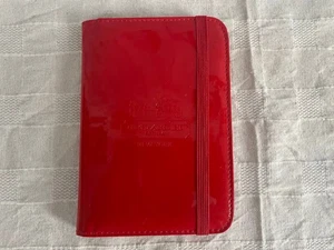 Coach Red Enamel Multi Case with Notepad & Sticky Notes Used - Picture 1 of 4