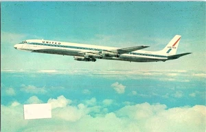 United Airlines Super DC-8 Airplane Fly the Friendly Skies Postcard - Picture 1 of 2