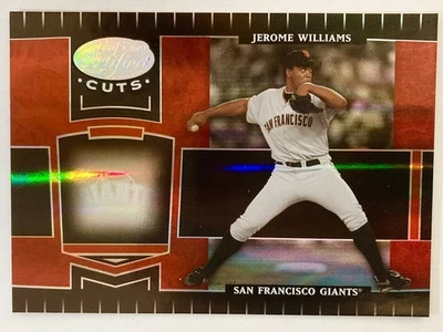 2004 Leaf Certified Cuts No166 ДЖЕРОМ УИЛЬЯМС Красный Мрамор /100 Refractor Giants - Изображение 1 из 2