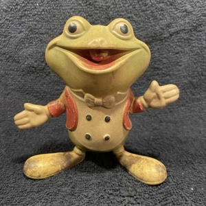 Vintage 1948 Rempel “Froggy the Gremlin” Rubber Squeaky Toy Frog 5” Akron OH USA - Picture 1 of 9