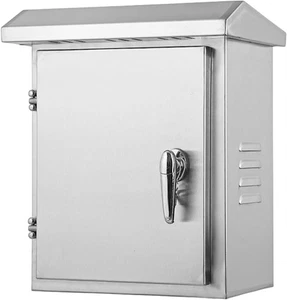 Edelstahl Schaltschrank | Wandmontiert mit Schloss | 300x250x15,0 mm - Bild 1 von 8