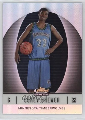 2006-07 Topps Finest 2007-08 Rookie White Refractor /319 Corey Brewer #107 - Image 1 of 2