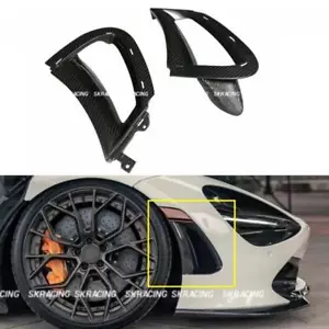 Real Carbon Fiber Front Bumper Side Splitter Vents Cover For 17-23 McLaren 720S - Bild 1 von 14