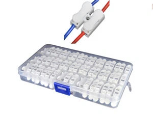 Conector de cable de cable rápido de empuje de 2 pines 55 piezas 10A 220V terminal de cableado blanco CH2 - Imagen 1 de 7
