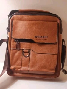WEIXIER Men Crossbody Bag Shoulder Bag PU Leather Messenger Bag Handbag - Picture 1 of 4