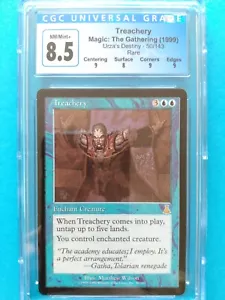 💧Treachery💧Urza's Destiny 1999 MTG | NM++/Mint CGC 8.5! - Picture 1 of 2