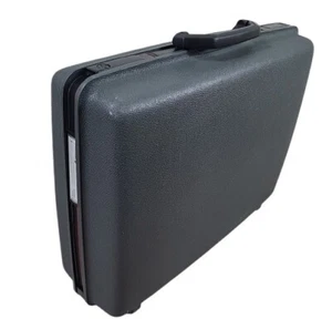 Vintage Samsonite Hardshell Suitcase 3 Keys 50cm x 38cm Dark Grey Made Belgium - Picture 1 of 23