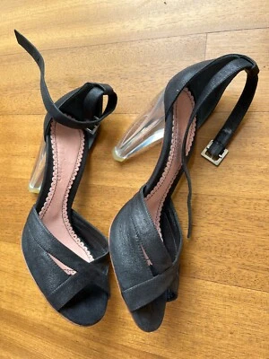Vintage in box JOHN GALLIANO Black HEELS 36.5 MSRP $635 - Image 1 of 4