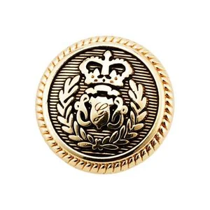 5pcs Crown Embossed Metal Buttons Vintage Style for Clothing Sewing 15-23mm - Picture 1 of 10