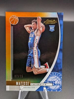 MATISSE THYBULLE #74 /75 RC 2019-20 PANINI ABSOLUTE MEMORABILIA 76ERS READ - Image 1 of 2