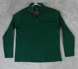 Chaps Pullover Men's XL Long Sleeve 1/4 Zip Cotton Green Casual - Picture 1 of 8