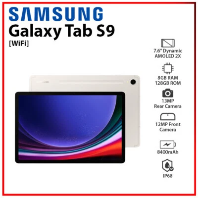 NEW Samsung Galaxy Tab S9 BEIGE 8GB+128GB Octa Core Android PC Tablet (WiFi) - Image 1 of 4