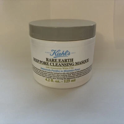 Mascarilla limpiadora profunda de poros de tierras raras Kiehl's - 4,2 oz / 125 ml NUEVA Y sellada Foto 1 de 2