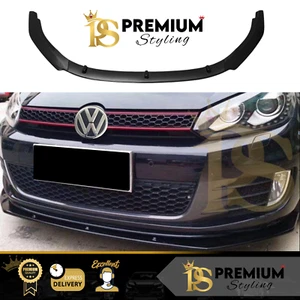 VW Golf MK6 GTD GTI Front Lip Splitter Spoiler Body Kit Gloss Black 2008-2013 - Picture 1 of 7