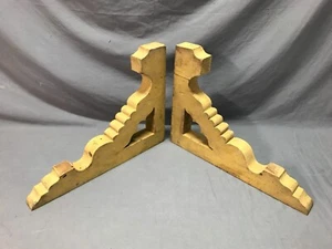 Antikes Paar Dachkonsolen 14x19 senfgelb Vintage Veranda Kragsteine alt 867-25B - Bild 1 von 17