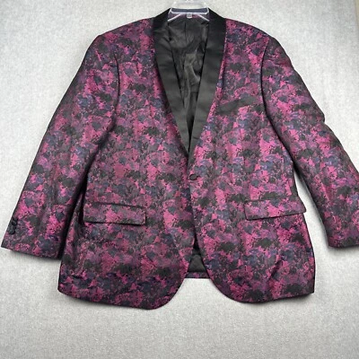 Chaqueta de Cena Kilburne Finch Hombres 52R Púrpura Floral Blazer Esmoquin Abrigo Nuevo sin Etiquetas Foto 1 de 4