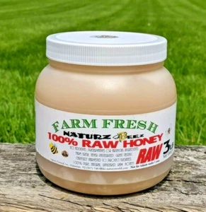 CLOVER RAW HONEY 3LB 100% PURE RAW UNFILTERED GREAT TASTING / HEALTHY HONEY - Picture 1 of 5