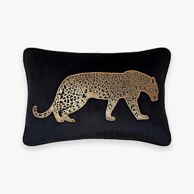 Puma Decorative Velvet Throw Pillow Cushion Cover Set of 1 | Black - Image 1 of 4