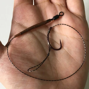 10 x Carp Rig 25Lb Soft Braid Curve Shank T Teflon Coated Hooks, Sizes-Carp Rigs - Picture 1 of 14