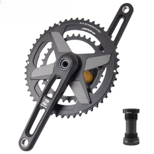 170mm Road / Folding Bicycle Crankset Double Chainwheel 50-34T/52-36T/53-39T - Picture 1 of 34