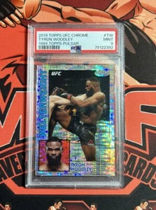 2019 Topps UFC Chrome 03/50 - Tyron Woodley - 1984 Pulsar - PSA 9 - Picture 1 of 3