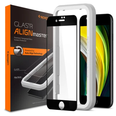 iPhone SE Screen Protector 2022 SE 2020 8 7 | Spigen [ALM FC] 9H Tempered Glass - Image 1 of 4