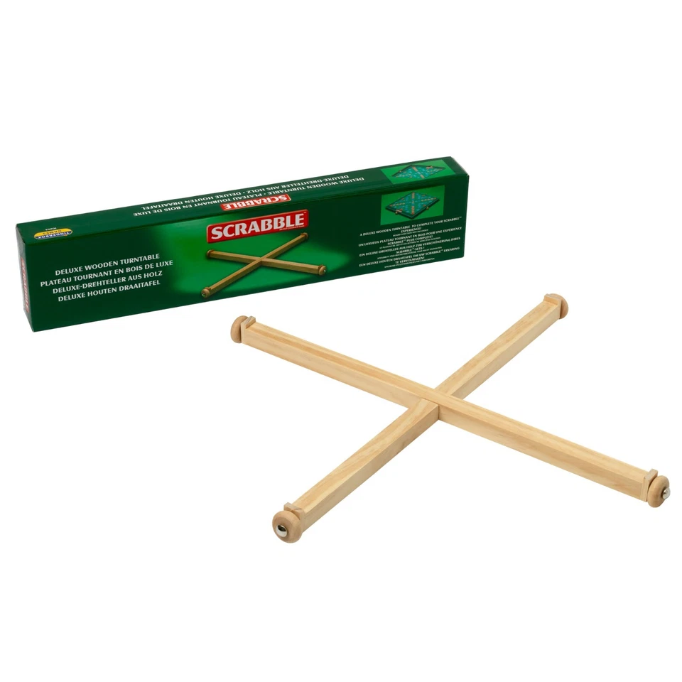 Scrabble Deluxe Wooden Turntable - Premium Rotating Game Board Accessory - Image 1 of 2