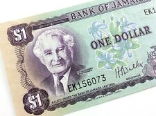 1960 Bank of Jamaica One Dollar EK Prefix Circulated Banknote M824