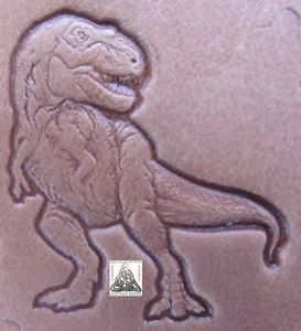 Dinosaurio prehistórico Tyrannosaurus 1" Herramienta de estampilla de cuero para trabajar en cuero T-Rex - Imagen 1 de 2