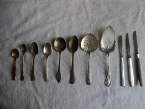 Set Argenteria Antica 11pz Mista Oneida Giappone Rogers Nichel Nazionale 160-19HHH - Foto 1 di 11