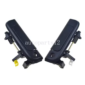 Front Left & Right Exterior Door Handles Black Pair For Toyota Hiace 1992-2004 - Picture 1 of 10