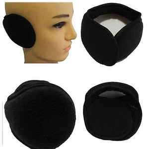 Winter Herren Damen Jugend schwarz weich Fleece Ohrbügel Ohrenwärmer Ohrenschützer Ohrenband  - Bild 1 von 3