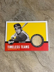 2001 UD Vintage Timeless Teams Game Used Bat Sal Bando (A's) - Picture 1 of 3