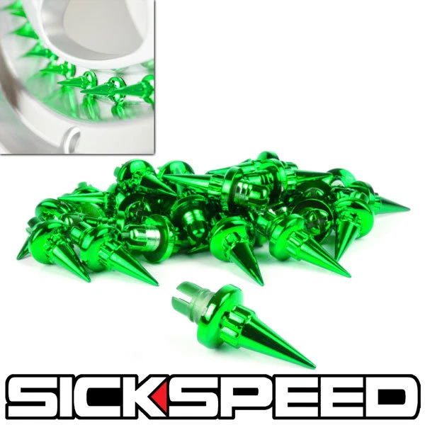 REMACHES DE RUEDA VERDE CON PÚAS 50 PIEZAS PARA RUEDAS/LABIO DE LLANTA P10 Foto 1 de 1