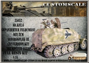 CS 35052 Sd.Kfz.6 remodelación de campo blindado con 2 cm antiaéreo de montaña 38 Customscale - Imagen 1 de 3