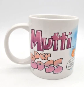 Mutti Der Boss Tasse Depesche lustig Muttertag Comic Kaffeetasse - Bild 1 von 5