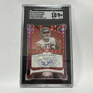 2022 Tyler Allgeier Certified Rookie Mirror Etch Purple  Auto /10 SGC 9 ~ 2/5 - Picture 1 of 6