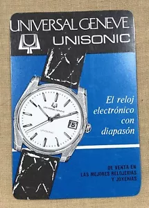 UNIVERSAL GENEVE UNISONIC Vintage 1971 Calendar Gold Steel / - Picture 1 of 2