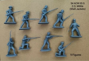 EXPEDITIONARY FORCE AMERICAN CIVIL WAR 54 ACW 05 G C.S. MILITIA SHELL JACKETS - Picture 1 of 9