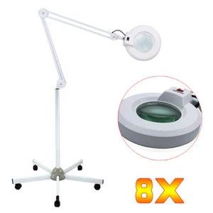 8X Lupenleuchte Lupenlampe 5 Dioptrien Kaltlicht Kosmetik Lupe mit Stativ - Bild 1 von 11