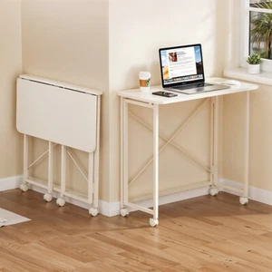 Space Saving Home Office Desk Writing Computer Desk Foldable Table Folding Desk - Picture 1 of 18