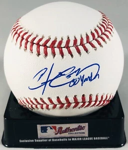 CHRIS CARTER SIGNED RAWLINGS ROMLB BASEBALL W/ GO YANKS NEW YORK YANKEES +COA - Picture 1 of 3