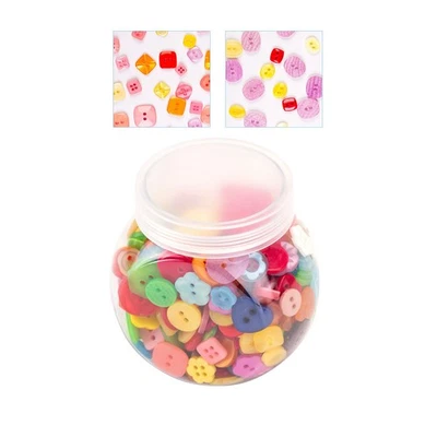  400 Pcs Scrapbook Embellishments Sewing and Craft Buttons Colorful - Bild 1 von 4
