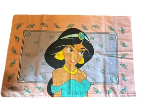 Vintage Disney Princess Jasmine Pillowcase Pink Rajah Made In USA - Picture 1 of 4