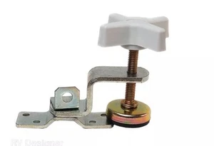 RV Designer Camper E511 White Zinc plate Fold Out Bunk Clamp Latch New Sealed - Bild 1 von 5