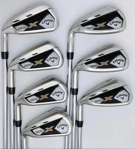 [Lefty / Callaway] X HOT Iron Set 7pcs 4-5-6-7-8-9-Pw Shaft Memphis 10 Flex SR - Picture 1 of 24