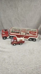 Vtg 1980 Buddy L CocaCola Delivery Truck &Trailer, Pickup Truck, Trays & Machine - Picture 1 of 17