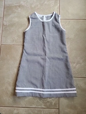 Vestido Vintage Youngland Niñas Negro Guinga Cremallera Talla 6x Años 90 Foto 1 de 3