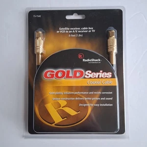 NEW  RadioShack ~ Gold Series Coaxial Cable 6 Feet (15-1542) - Picture 1 of 6